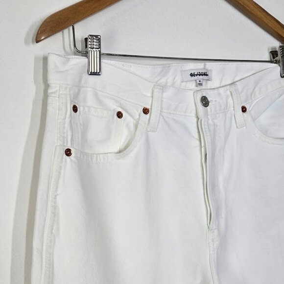 RE/DONE high rise loose long denim Sz 30 NEW - Picture 2 of 8